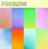 Vorschau - selbst erstellte Cliparts/Grafiken - 24 verschiedene Hintergründe für dein Material - Deckblatt