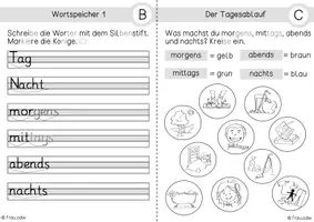 Vorschau - Arbeitsblätter - Kalender Tag und Woche Klasse 1/2 - Seite 2