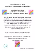 Vorschau - selbst erstellte Cliparts/Grafiken - Begrüßungsbotschaft nach Corona für Schokoladenminis - Deckblatt