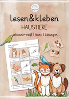Vorschau - Arbeitsblätter - lesen & kleben | Haustiere - Deckblatt