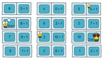 Vorschau - Spiele - Domino zum Einmaleins / alle Reihen 1x1 / nach Reihen - Seite 2