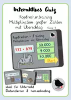 Vorschau - Spiele - interaktives PDF und Lernspiel: Kopfrechentraining Multiplikation - Deckblatt