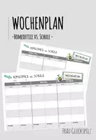 Vorschau - Lehrpläne/Lehrermaterial - Wochenplan Homeoffice vs Schule für Wechselmodell - Deckblatt