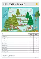 Vorschau - Arbeitsblätter - Lies genau - Wald - Seite 3