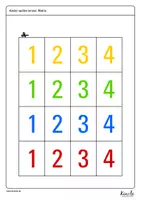 Vorschau - Spiele - Zuordnungsspiel zum Erlernen der Zahlen von 1 bis 4 - Seite 2