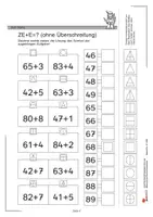 Vorschau - Arbeitsblätter - Kopfrechentraining bis 100 – Stärkung der Rechenkompetenz Klasse 2-4 | Mathematik Grundschule Förderschule | Kopfrechnen, Addition, Subtraktion, Zehnerübergang, Dyskalkulie, Lösungen - Seite 3