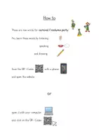 Vorschau - Arbeitsblätter - Einführung / Übung - Carnival Costume Party - Distanzunterricht / QR Codes - 3./4. Klasse - Seite 1