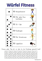 Vorschau - Arbeitsblätter - Würfel Fitness (Distanzangebot) - Seite 1