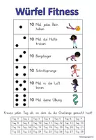 Vorschau - Arbeitsblätter - Würfel Fitness (Distanzangebot) - Seite 2