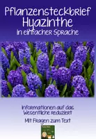 Vorschau - Arbeitsblätter - Pflanzensteckbrief Hyazinthe - einfache Sprache - Deckblatt