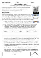 Vorschau - Arbeitsblätter - Das Ohm'sche Gesetz in der Simulation (U=R⋅I, +Lösung) - Seite 1