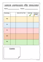 Vorschau - Anderer Materialtyp - Wochenplan Klassen 1-6 (Homeschooling) editierbar - Seite 2