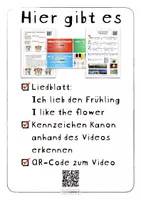 Vorschau - Arbeitsblätter - Ich lieb den Frühling 💐 I Like the Flowers QR Kennzeichen Kanon | Liedblatt - Seite 2