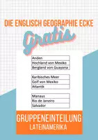 Vorschau - Anderer Materialtyp - Gruppeneinteilung Lateinamerika mit WH Topographie - Deckblatt