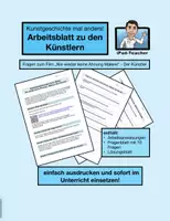 Vorschau - Stundenentwürfe - KUNST: Fragen zum Film über Künstler (PDF/Word) - Deckblatt