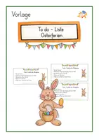 Vorschau - Arbeitsblätter - To do Liste- Osterferien - Deckblatt