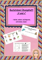 Vorschau - Unterrichtsreihen - Buchstaben Übungsheft V und v Klasse 1 (Buchstabenweg) - Deckblatt