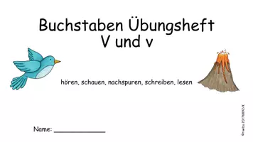 Vorschau - Unterrichtsreihen - Buchstaben Übungsheft V und v Klasse 1 (Buchstabenweg) - Seite 1