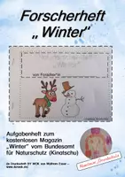 Vorschau - Arbeitsblätter - Aufgabenheft zum kostenlosen Magazin "Winter" vom Bundesamt für Umweltschutz (Kinatschu) #TimeForClimateAction - Deckblatt