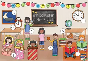 Vorschau - Arbeitsblätter - Lesespur "Wir schlafen in der Schule" (Klasse 1) - Seite 3