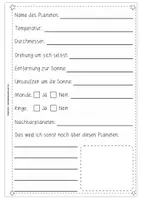 Vorschau - Arbeitsblätter - Mein Planeten - Forscherheft | zwei Versionen | ab Kl. 3 - Seite 2