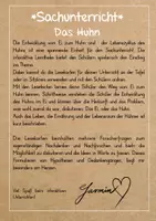 Vorschau - Unterrichtsreihen - Sachunterricht: Lesekartei das Huhn - Seite 1