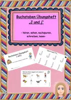 Vorschau - Unterrichtsreihen - Buchstaben Übungsheft J und j Klasse 1 (Buchstabenweg) - Deckblatt