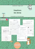 Vorschau - Arbeitsblätter - Katze (Haustiere) - Arbeitsblätter - Deckblatt