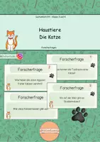 Vorschau - Aufgabenkarten - Katze (Haustiere) - Forscherfragen *KOSTENLOS* - Deckblatt