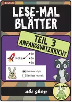 Vorschau - Arbeitsblätter - Lese-Mal-Blätter Teil 3 für die 1. Klasse (14 ABs) - Deckblatt