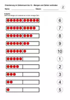 Vorschau - Arbeitsblätter - Zahlen und Mengen erfassen und verbinden (Zahlenraum bis 10) - Seite 2