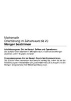 Vorschau - Arbeitsblätter - Mengen erfassen / bestimmen (Zahlenraum bis 20) - Seite 1