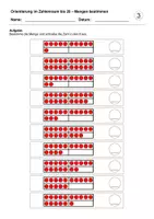 Vorschau - Arbeitsblätter - Mengen erfassen / bestimmen (Zahlenraum bis 20) - Seite 3