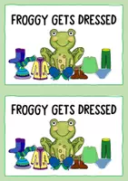 Vorschau - Arbeitsblätter - Froggy gets dressed - Minibuch - Deckblatt