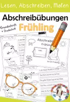 Vorschau - Arbeitsblätter - Frühling - Lesen, abschreiben, malen für die 1.Klasse - Deckblatt