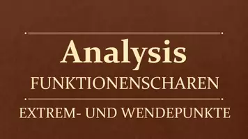 Vorschau - Präsentationen/Tafelbilder - Tafelbilder - Extrem- und Wendepunkte einer Funktionenschar - Seite 1