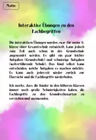 Vorschau - Interaktives Material - interaktive Übung zu den mathematischen Fachbegriffen - Seite 1