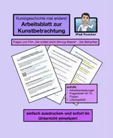 Vorschau - Stundenentwürfe - Fragen zum Film "Nie wieder keine Ahnung..." Der Betrachter - Deckblatt