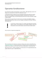 Vorschau - Arbeitsblätter - Skript und AB Operantes Konditionieren mit Erwartungshorizont - Deckblatt