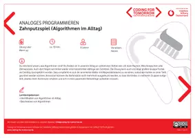 Vorschau - Stundenentwürfe - CFT Analoges Programmieren Warmup Zahnputzspiel - Deckblatt