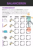 Vorschau - Arbeitsblätter - Materialpaket Wochenchallenge Balancieren Kl. 5-10 mit Arbeitsblatt - Seite 3