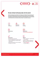 Vorschau - Stundenentwürfe - CFT Scratch Ablaufplan Erste Unterrichtsstunde - Deckblatt