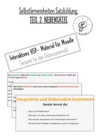 Vorschau - Interaktives Material - Was sind Nebensätze - Selbstlerneinheit H5P - Deckblatt