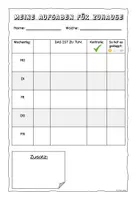 Vorschau - Anderer Materialtyp - Wochenplan Klassen 1-6 (Homeschooling) editierbar - Seite 3