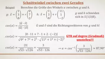 Vorschau - Präsentationen/Tafelbilder - Tafelbilder - Schnittwinkel zwischen zwei Geraden - Seite 3