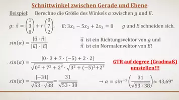 Vorschau - Präsentationen/Tafelbilder - Tafelbilder - Schnittwinkel zwischen Gerade und Ebene - Seite 3