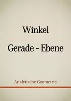 Vorschau - Präsentationen/Tafelbilder - Tafelbilder - Schnittwinkel zwischen Gerade und Ebene - Deckblatt