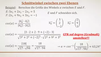 Vorschau - Präsentationen/Tafelbilder - Tafelbilder - Schnittwinkel zwischen zwei Ebenen - Seite 3