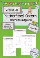 Vorschau - Arbeitsblätter - Matherätsel Frühling - Zahlenraum bis 20 - Deckblatt