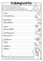 Vorschau - Arbeitsblätter - Schönschreibheft Frühling (Schönschrift, Schreibschrift) - Seite 1